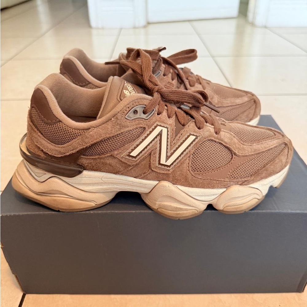 New Balance 9060 Brown Tan Athletic Shoes